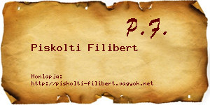 Piskolti Filibert névjegykártya